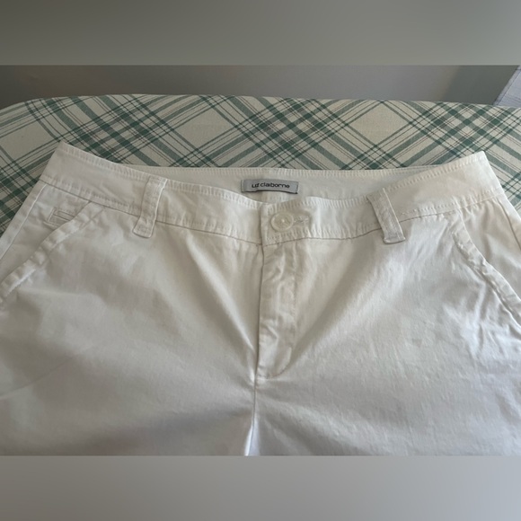 Liz Claiborne Cropped White Chinos Women’s Pants sz.10 - Picture 8 of 10